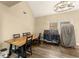 Dining area with wood table and chandelier at 3570 Knoll Crest Trl, Buford, GA 30519
