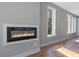 Modern electric fireplace in gray living room at 2195 Springdale Sw Rd, Atlanta, GA 30315