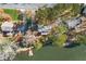 Birds-eye view of lakefront homes and properties at 1925 Annwicks Dr, Marietta, GA 30062