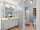 Bathroom with shower/tub combo and updated vanity at 1925 Annwicks Dr, Marietta, GA 30062