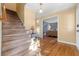 Carpeted staircase leading to the upper level at 1925 Annwicks Dr, Marietta, GA 30062