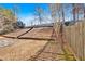 Backyard with wooden fence and tiered landscape at 2124 Berryhill Se Cir, Smyrna, GA 30082