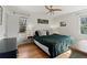 King size bedroom with hardwood floors and ceiling fan at 2481 Brookdale Dr, Atlanta, GA 30345