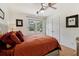 Bedroom with queen bed, hardwood floors, and ceiling fan at 2481 Brookdale Dr, Atlanta, GA 30345