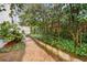 Landscaped side yard with a gravel pathway and lush greenery at 1992 Walthall Nw Dr, Atlanta, GA 30318