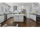 Modern kitchen with white cabinets, large island, and stainless steel appliances at 2071 Howard Circle Ne, Atlanta, GA 30307