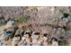 Aerial view of several residential houses surrounded by leafless trees during winter at 4760 Green Summers Dr, Cumming, GA 30028