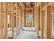 New home construction bathroom framing, showing a tub and window at 3160 Hathaway Ct, Atlanta, GA 30341