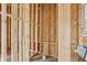 New home construction bathroom framing; open space, plumbing installed at 3160 Hathaway Ct, Atlanta, GA 30341