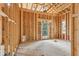 New home construction bedroom framing, showing door and window at 3160 Hathaway Ct, Atlanta, GA 30341