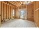 New home construction bedroom framing, showing door and window at 3160 Hathaway Ct, Atlanta, GA 30341