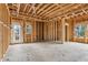 New construction bedroom with framing and new windows at 3160 Hathaway Ct, Atlanta, GA 30341
