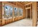 New construction bedroom with large windows and framing at 3160 Hathaway Ct, Atlanta, GA 30341