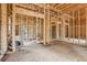 New home construction framing, showing plumbing and open space at 3160 Hathaway Ct, Atlanta, GA 30341