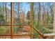 Screened porch with wooden deck and view of a wooded area at 3160 Hathaway Ct, Atlanta, GA 30341