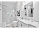 Clean bathroom with marble vanity and walk-in shower at 103 Arbor Oaks Dr, Canton, GA 30115