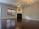 Living room with hardwood floors and fireplace at 1635 River Main Ct, Lawrenceville, GA 30044