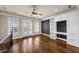 Bonus room with hardwood floors, built-in shelving and French doors at 3633 Habersham Rd, Atlanta, GA 30305