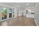 Spacious living area with hardwood floors and access to patio at 1816 Evans Dr, Atlanta, GA 30310