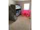 bedroom with bunk beds, pink play tent and carpeted floor at 2169 Olmadison Vw, Atlanta, GA 30349