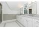 Elegant bathroom with double vanity, marble countertops, and a large walk-in shower at 2624 Forrest Ne Way, Atlanta, GA 30305