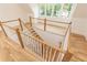 Open staircase with light wood railings and hardwood floors at 2624 Forrest Ne Way, Atlanta, GA 30305