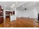 Open concept dining area with hardwood floors and chandelier at 1938 Saxon Valley Ne Cir, Atlanta, GA 30319