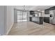Modern kitchen with dark cabinets and butcher block counters at 337 Theodore Cox Cir, Canton, GA 30114
