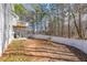 Large backyard with wooded area and privacy fence at 1765 Rubye Lee Ln, Dacula, GA 30019