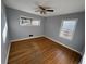 Bright bedroom with hardwood floors and ceiling fan at 2244 Alpha Dr, Decatur, GA 30032