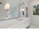 Modern bathroom with white vanity and large mirror at 2515 Habersham Nw Rd, Atlanta, GA 30305