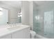 Modern bathroom with white vanity and glass shower at 2515 Habersham Nw Rd, Atlanta, GA 30305