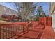 Wooden deck with stairs leading down at 4018 Bayside Cir, Atlanta, GA 30340