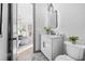 Modern powder room with floating vanity at 3378 Bachelor St, Atlanta, GA 30344