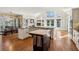 Bright kitchen with large island, stainless steel appliances, and hardwood floors at 5534 Asheforde Way, Marietta, GA 30068