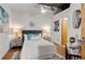 Bedroom featuring hardwood floors, a ceiling fan, and nightstands with lamps at 3235 Roswell Ne Rd # 615, Atlanta, GA 30305