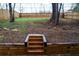 Landscaped backyard with wooden retaining wall and steps at 1122 Nw Rice Nw St, Atlanta, GA 30318