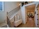 Bright and spacious entryway with staircase and hardwood floors at 1122 Nw Rice Nw St, Atlanta, GA 30318