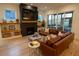 Spacious living room with a fireplace and leather sectional sofa at 1122 Nw Rice Nw St, Atlanta, GA 30318