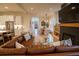 Open concept living area with hardwood floors, and a view into the kitchen and dining areas at 1122 Nw Rice Nw St, Atlanta, GA 30318