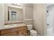 Bathroom with wood vanity and shower at 1058 Hickory Rd, Canton, GA 30115