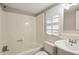 Clean bathroom with shower/tub combo at 1058 Hickory Rd, Canton, GA 30115