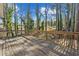 Wooden deck overlooks a wooded backyard with tall trees at 1058 Hickory Rd, Canton, GA 30115