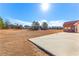 Spacious backyard with patio and open views at 160 Thistlewood Ln, Fayetteville, GA 30214