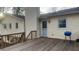 Wooden deck with access to backyard at 904 Little River Ln, Woodstock, GA 30189