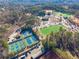 Aerial view of community tennis courts at 9994 Inisfree Dr, Johns Creek, GA 30022