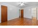 Bright bedroom with hardwood floors and ample closet space at 1151 Mohican Trl, Stone Mountain, GA 30083