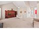 Living room with vaulted ceiling, fireplace and hardwood floors at 1843 Riverton Dr, Suwanee, GA 30024