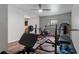 Basement gym with weight bench, treadmill, and exercise bike at 4568 Mantova Dr, Buford, GA 30519