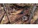 Aerial view of backyard, showing playset and trampoline at 1495 Gabriel Dr, Lawrenceville, GA 30043